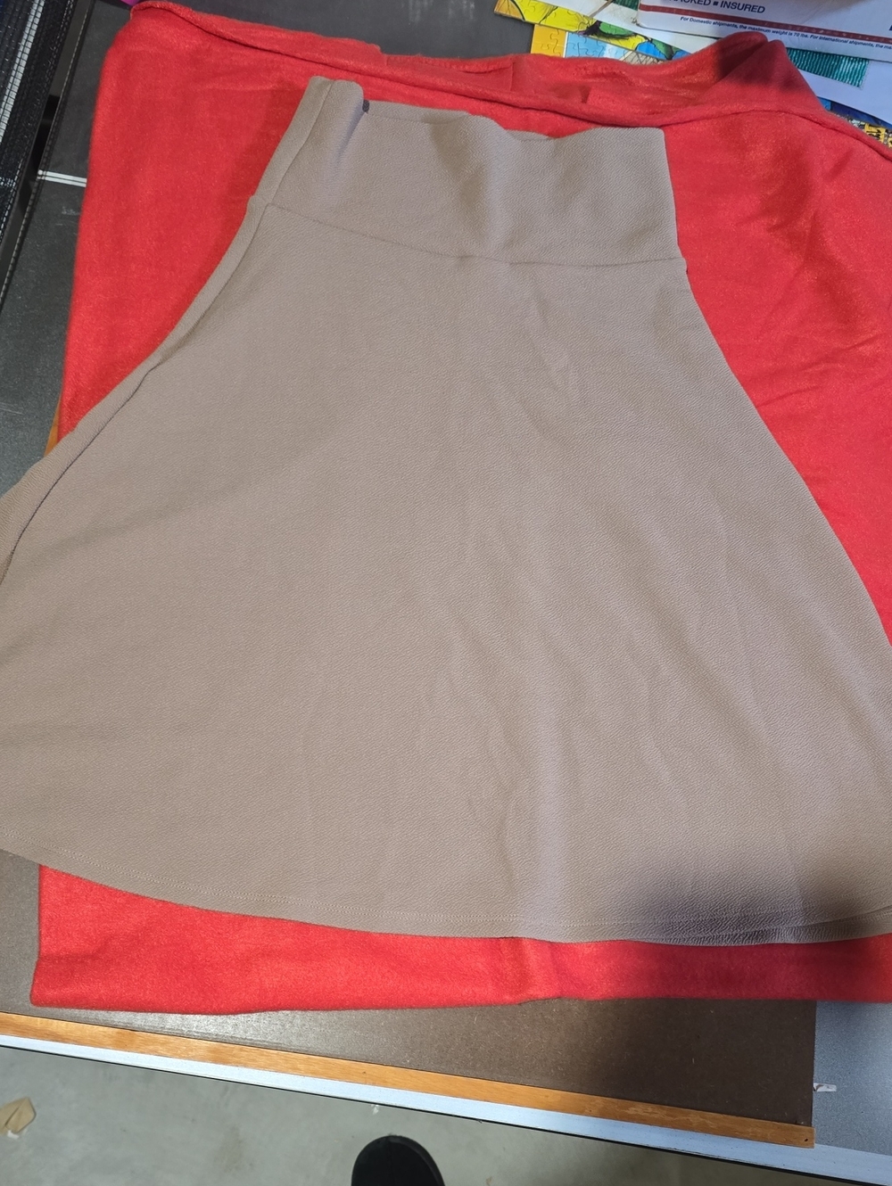 LuLaRoe Taupe A-Line Skirt